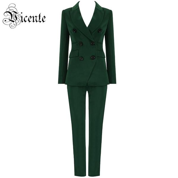 vicente 2021 stylish dark green suit long sleeves button design turn-down collar celebrity party two pieces pants women's piece, White
vicente 2021 stylish dark green suit long sleeves button design turn-down collar celebrity party two pieces pants women's piece, White