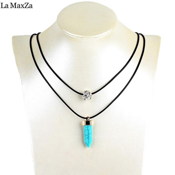 pendant necklaces la maxza black multilayer leather cord hexagonal column necklace multicolor resin & inlaid crystal ball women, Silver
pendant necklaces la maxza black multilayer leather cord hexagonal column necklace multicolor resin & inlaid crystal ball women, Silver