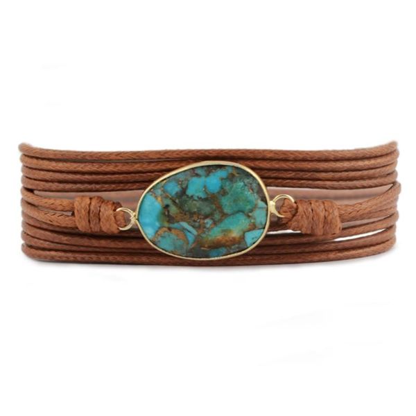 tennis gold / black copper turquoises bracelet for women men friendship non-leather wrap adjustable bohemian, Golden;silver
tennis gold / black copper turquoises bracelet for women men friendship non-leather wrap adjustable bohemian, Golden;silver