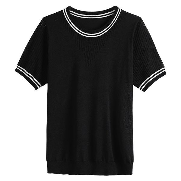 women's t-shirt short-sleeved t-shirt women's fashion summer thin ice silk knit sweater loose and versatile casual sohe, White
women's t-shirt short-sleeved t-shirt women's fashion summer thin ice silk knit sweater loose and versatile casual sohe, White