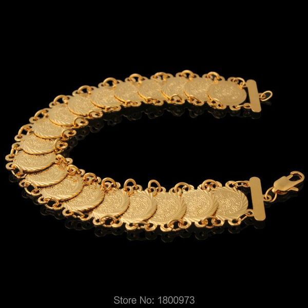 trendy coin money bracelet . gold color link chain for women islamic arabic middle east ,african jewelry men beat gifts link,, Black
trendy coin money bracelet . gold color link chain for women islamic arabic middle east ,african jewelry men beat gifts link,, Black