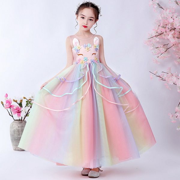 girl's dresses flower girl unicorn raiow gauze halloween carnival costume wear princess es 3-14years e21029 8fun, Red;yellow 
girl's dresses flower girl unicorn raiow gauze halloween carnival costume wear princess es 3-14years e21029 8fun, Red;yellow