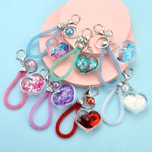 keychains color powder into oil love key chain heart pendant girl bag manufacturer supply wholesale, Silver
keychains color powder into oil love key chain heart pendant girl bag manufacturer supply wholesale, Silver