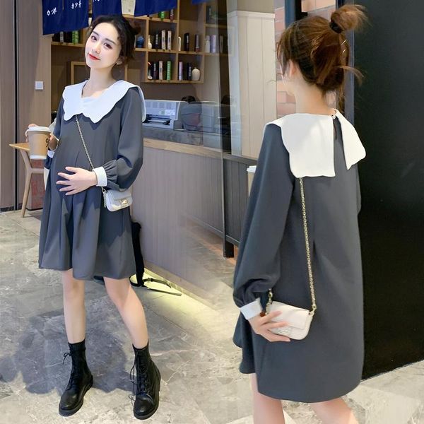 maternity dresses 9579# 2021 autumn korean fashion dress a line loose long sleeve clothes for pregnant women sweet chic pregnancy, White
maternity dresses 9579# 2021 autumn korean fashion dress a line loose long sleeve clothes for pregnant women sweet chic pregnancy, White