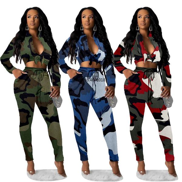 fall winter women's set v-neck long sleeve crop pants 2 piece camouflage print bandage tracksuit outfits l5095 two dress, White
fall winter women's set v-neck long sleeve crop pants 2 piece camouflage print bandage tracksuit outfits l5095 two dress, White
