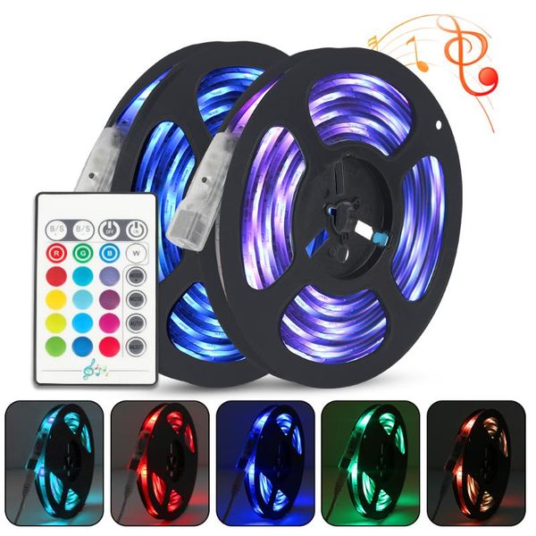 strips 5v usb led strip light rgb 2m 5m music remote controller sound sensor flexible tape for tv backlight room party
strips 5v usb led strip light rgb 2m 5m music remote controller sound sensor flexible tape for tv backlight room party
