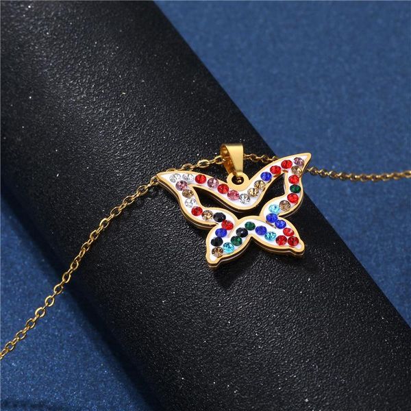 pendant necklaces 2021 fashion gold plated crystal butterfly charm jewelry stainless steel necklace for women gift, Silver
pendant necklaces 2021 fashion gold plated crystal butterfly charm jewelry stainless steel necklace for women gift, Silver