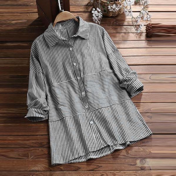 women's t-shirt t-shirts long sleeve striped printing button turn-down collar shirts blouses feminina streetwear autumn d716#, White
women's t-shirt t-shirts long sleeve striped printing button turn-down collar shirts blouses feminina streetwear autumn d716#, White