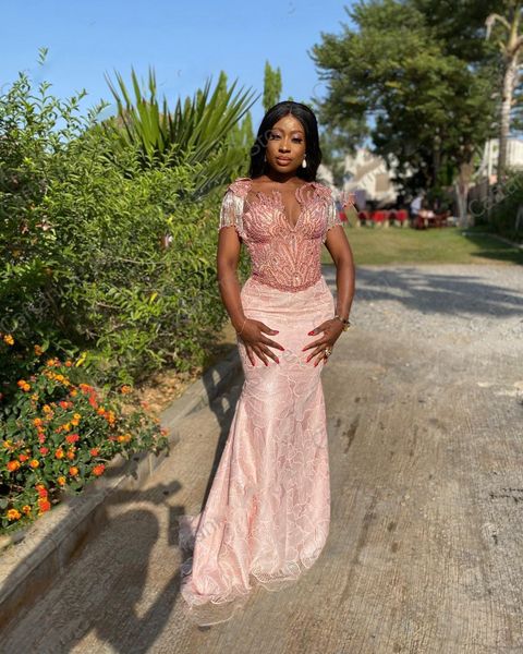 elegant pink sequins appliques long mermaid evening dresses women aso ebi tassel sleeves lace floor length africa prom gowns, Black;red
elegant pink sequins appliques long mermaid evening dresses women aso ebi tassel sleeves lace floor length africa prom gowns, Black;red