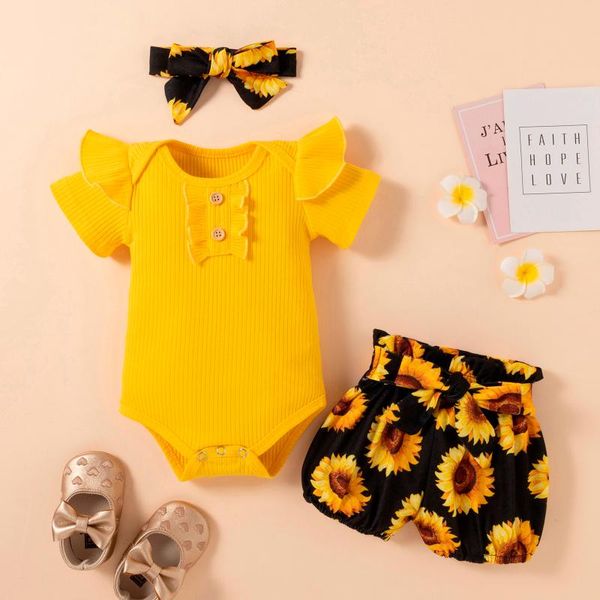 clothing sets born baby girls ribbed bodysuit sleves knitted jumpsuit sunflower floral bow shorts outfits infant clothes 0-24, White
clothing sets born baby girls ribbed bodysuit sleves knitted jumpsuit sunflower floral bow shorts outfits infant clothes 0-24, White