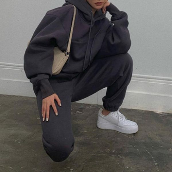 women's two piece pants warm 1 set solid color drawstring hoodie women long sleeve for sports, White
women's two piece pants warm 1 set solid color drawstring hoodie women long sleeve for sports, White