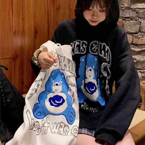 women's hoodies & sweatshirts biggorange female hooded cartoon bear loose korean college students sweater anime hoodie printed swe, Black
women's hoodies & sweatshirts biggorange female hooded cartoon bear loose korean college students sweater anime hoodie printed swe, Black