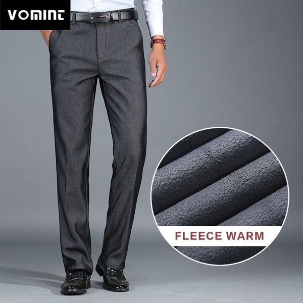 men's suits & blazers vomint 2021 arrivals suit pants fleece warm thicken regular fit wrinkle resistance elasticity business trousers, White;black
men's suits & blazers vomint 2021 arrivals suit pants fleece warm thicken regular fit wrinkle resistance elasticity business trousers, White;black
