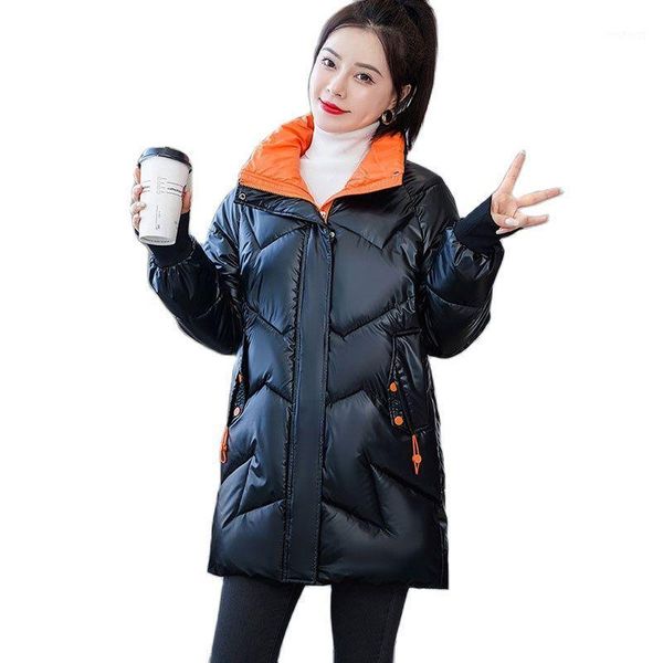 women's down & parkas women winter jacket parka 2021 fashion mid-long youth stand collar casual street warm autumn coat female, Black
women's down & parkas women winter jacket parka 2021 fashion mid-long youth stand collar casual street warm autumn coat female, Black