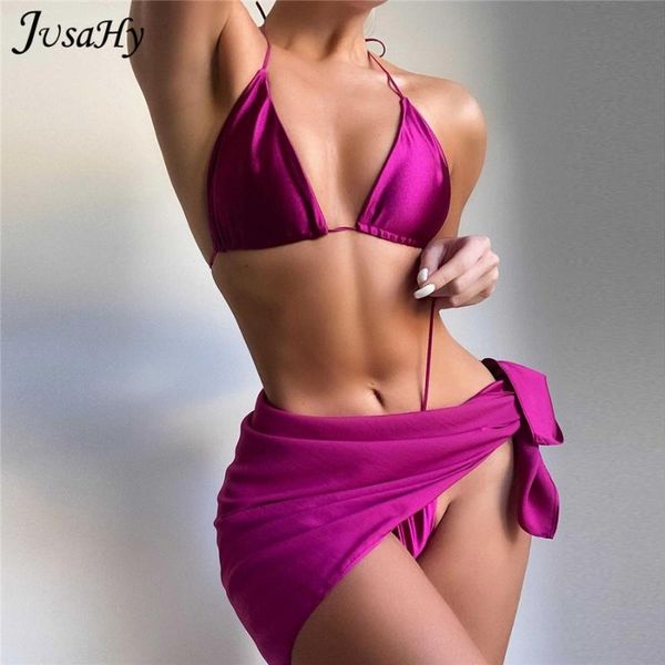 women's swimwear jusahy summer holiday beachwear 3 piece sets women 2021 solid casual backless crop underpants+bandage skirt matching s, White;black
women's swimwear jusahy summer holiday beachwear 3 piece sets women 2021 solid casual backless crop underpants+bandage skirt matching s, White;black