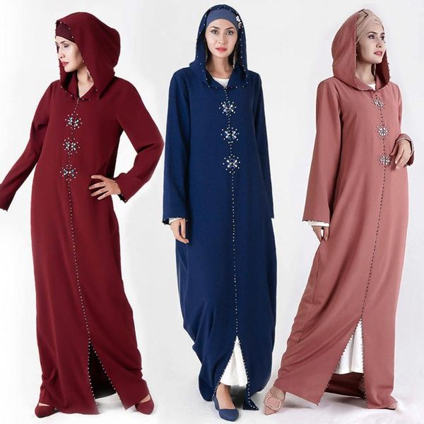 ethnic clothing solemn abaya turkey solid color long dress beaded morocco hooded hand sewing colorful beads hand-sewn rhinestone women niqab, Red
ethnic clothing solemn abaya turkey solid color long dress beaded morocco hooded hand sewing colorful beads hand-sewn rhinestone women niqab, Red