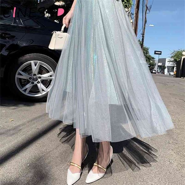women's 2 layer bright tulle skirt ladies high waist shining bling tutu korean pleated mesh midi s saias spring 210421, Black
women's 2 layer bright tulle skirt ladies high waist shining bling tutu korean pleated mesh midi s saias spring 210421, Black