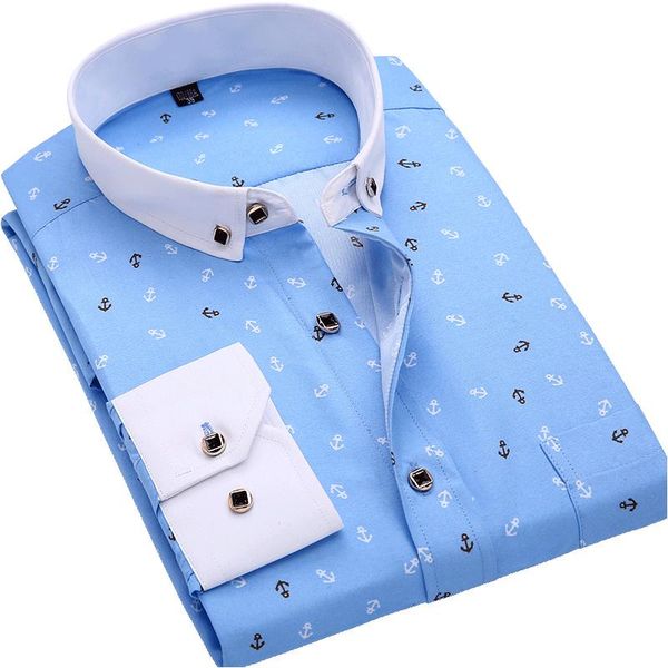 men's casual shirts brand men spring summer blue printed long sleeve shirt button beach vacation trend soft slim, White;black
men's casual shirts brand men spring summer blue printed long sleeve shirt button beach vacation trend soft slim, White;black