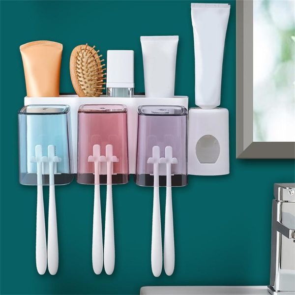 bathroom storage & organization 1pc suction wall toothbrush shelves rack automatic toothpaste dispenser holder set mount stand f116
bathroom storage & organization 1pc suction wall toothbrush shelves rack automatic toothpaste dispenser holder set mount stand f116