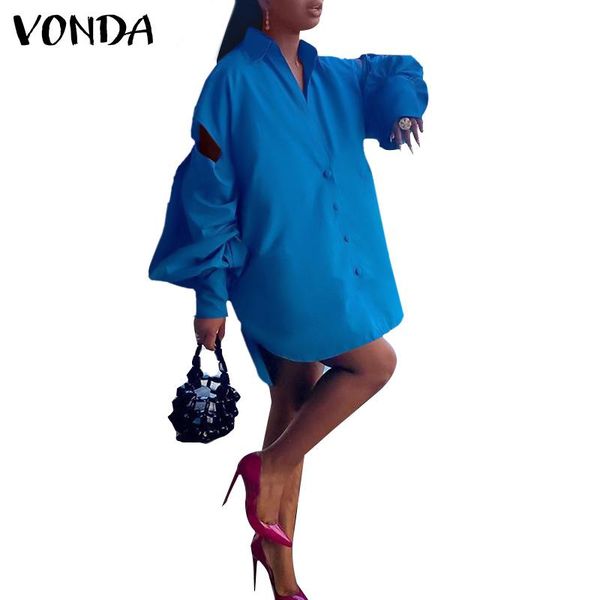 casual dresses vonda 2021 women long sleeve shirt dress holiday party mini lapel button down hollow out vestidos oversized robe, Black;gray
casual dresses vonda 2021 women long sleeve shirt dress holiday party mini lapel button down hollow out vestidos oversized robe, Black;gray