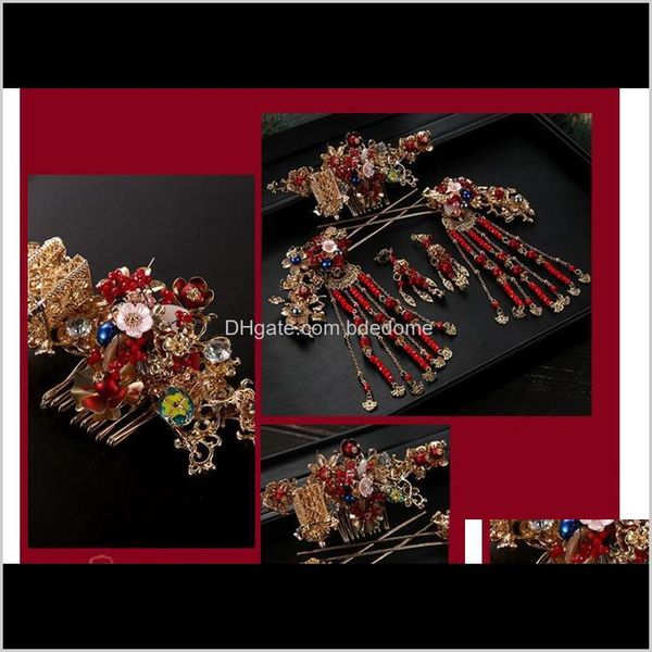 wedding jewelry drop delivery 2021 red chinese bride headdress, antique form, marriage aessories, hand-made tassels and hair shakes 8djqx, Slivery;golden
wedding jewelry drop delivery 2021 red chinese bride headdress, antique form, marriage aessories, hand-made tassels and hair shakes 8djqx, Slivery;golden