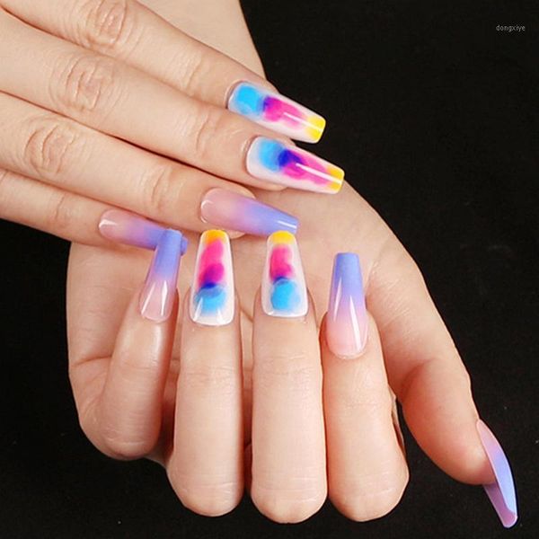 24pcs gradient purple french false nails with design colorful painting ballerina artificial fake nail diy finger manicure tool1, Red;gold
24pcs gradient purple french false nails with design colorful painting ballerina artificial fake nail diy finger manicure tool1, Red;gold