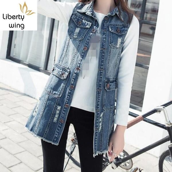 women's vests arrival sprint solid hole jeans jackets for women colete feminino single breasted female waistcoat pockets plus size, Black;white
women's vests arrival sprint solid hole jeans jackets for women colete feminino single breasted female waistcoat pockets plus size, Black;white
