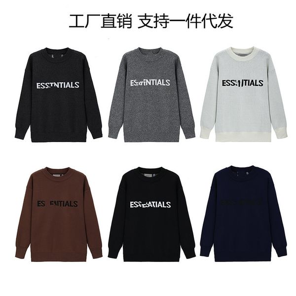 correct gaojiechao brand fg rich sweater ess letter embroidery thickened men's and women's same loose, Black
correct gaojiechao brand fg rich sweater ess letter embroidery thickened men's and women's same loose, Black