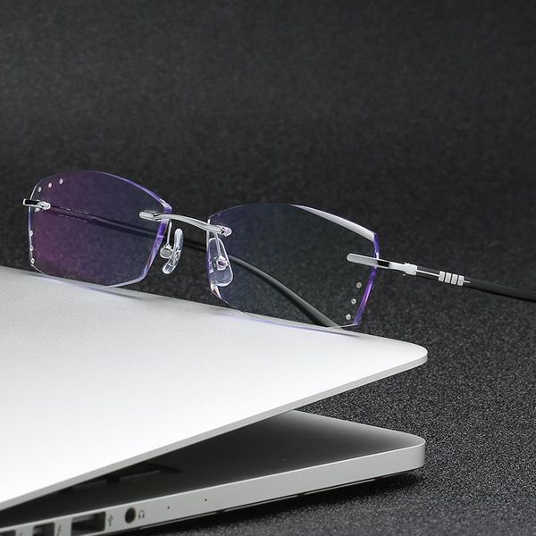 fashion sunglasses frames zirosat 52003 men alloy titanium rimless glasses frame male square ultralight man frameless myopia optical eyewear, Black
fashion sunglasses frames zirosat 52003 men alloy titanium rimless glasses frame male square ultralight man frameless myopia optical eyewear, Black