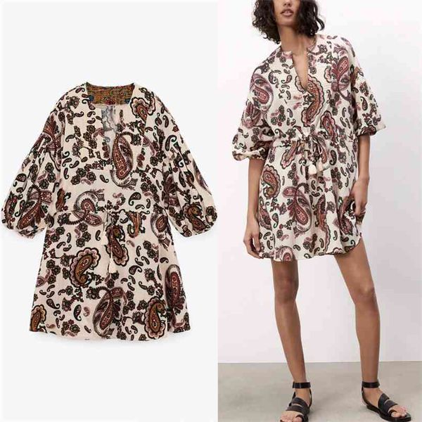dress women paisley print retro summer puff sleeve adjustable elastic drawstring waist party es woman vestido 210524, Black;gray
dress women paisley print retro summer puff sleeve adjustable elastic drawstring waist party es woman vestido 210524, Black;gray
