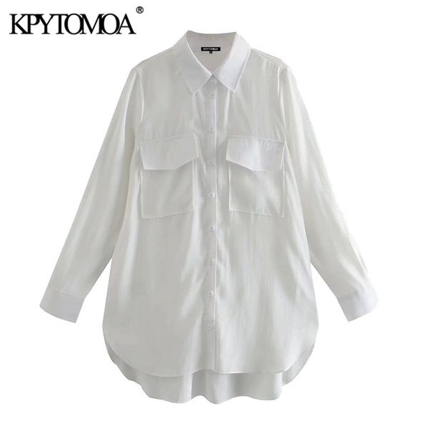 women fashion with pockets loose blouses long sleeve button-up female shirts blusas chic 210420, White
women fashion with pockets loose blouses long sleeve button-up female shirts blusas chic 210420, White