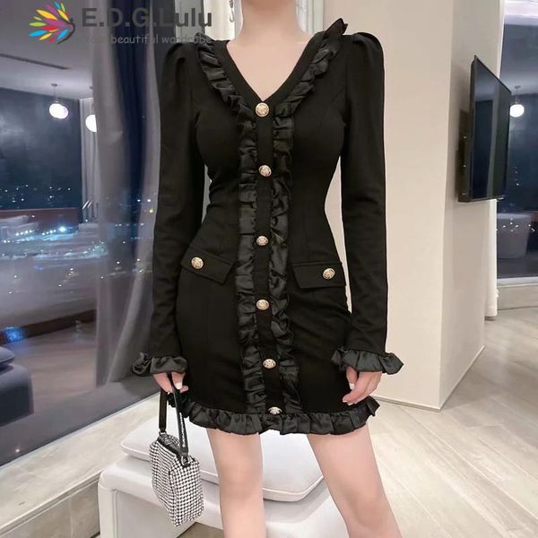 casual dresses edglulu fashion v-neck single breasted long sleeve dress fall clothes for women elegant party white ruffle 0827, Black;gray
casual dresses edglulu fashion v-neck single breasted long sleeve dress fall clothes for women elegant party white ruffle 0827, Black;gray
