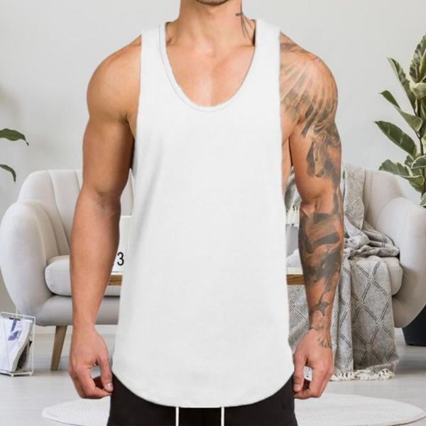men' tank men sports vest breathable cotton blend solid color sleeveless loose comfortable for summer training workout gym m-2xl, White;black
men' tank men sports vest breathable cotton blend solid color sleeveless loose comfortable for summer training workout gym m-2xl, White;black