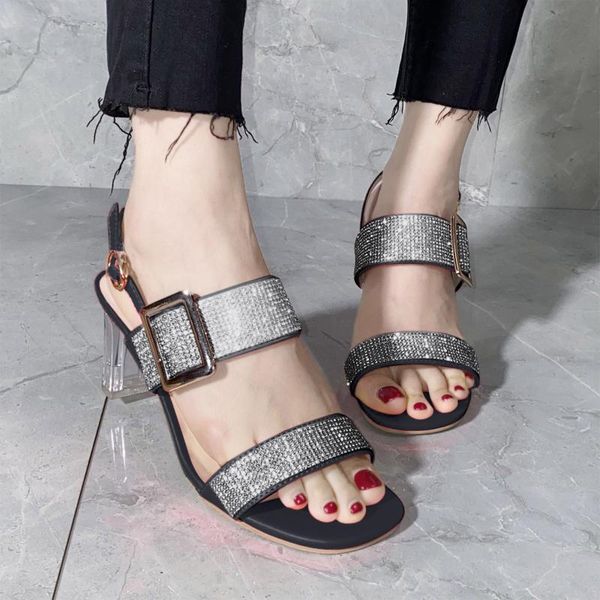 sandals buckle women's with rhinestones transparent square heel platform for woman classics party women shoes, Black
sandals buckle women's with rhinestones transparent square heel platform for woman classics party women shoes, Black