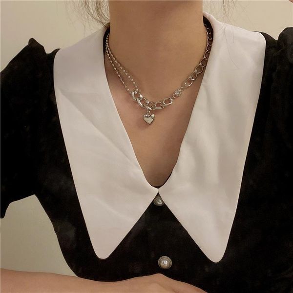 pendant necklaces kpop retro titanium steel sweater chain love heart silver color round bead aesthetic necklace for woman girl jewelry
pendant necklaces kpop retro titanium steel sweater chain love heart silver color round bead aesthetic necklace for woman girl jewelry