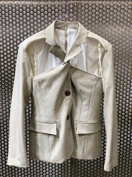women luxury hollow off shoulder blazer jacket female casual overcoat 3 color ddxgz2 4.12 women's suits & blazers, White;black
women luxury hollow off shoulder blazer jacket female casual overcoat 3 color ddxgz2 4.12 women's suits & blazers, White;black