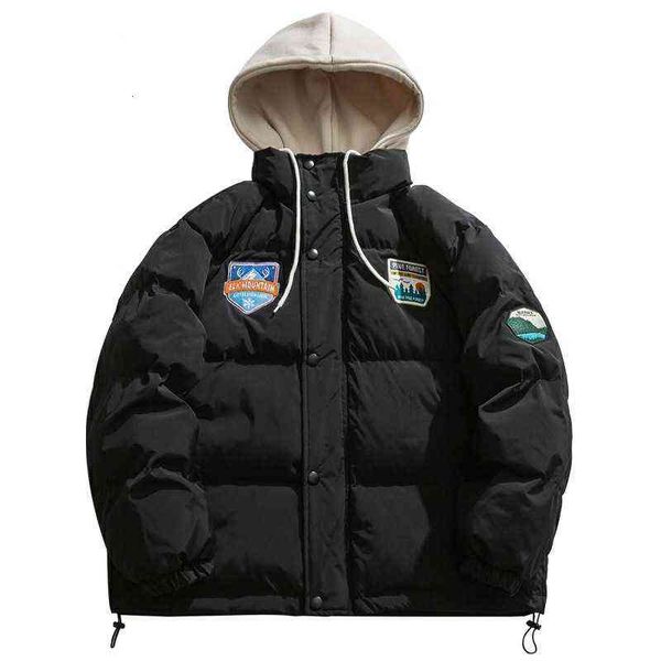 couple's cotton padded clothes fake two hooded bread women's winter loose thickened fashion student, Black
couple's cotton padded clothes fake two hooded bread women's winter loose thickened fashion student, Black