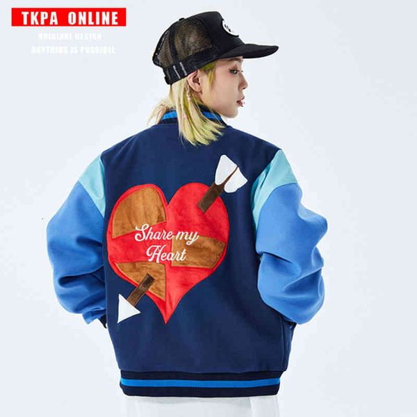 Men's Jackets Designer TKPA heart red hearts jackets oversized jacket outwear embrodiery thick baseball uniform coats long sleeve Patch, Black;brown
Men's Jackets Designer TKPA heart red hearts jackets oversized jacket outwear embrodiery thick baseball uniform coats long sleeve Patch, Black;brown