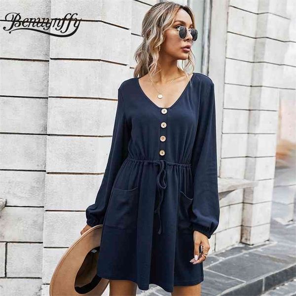 autumn button front casual woman dresses with pocket long sleeve v neck ladies drawstring a-line mini dress 210510, Black;gray
autumn button front casual woman dresses with pocket long sleeve v neck ladies drawstring a-line mini dress 210510, Black;gray