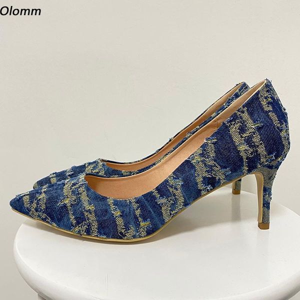dress shoes olomm arrival women spring pumps denim stiletto heels pointed toe pretty blue party us size 5-15, Black
dress shoes olomm arrival women spring pumps denim stiletto heels pointed toe pretty blue party us size 5-15, Black