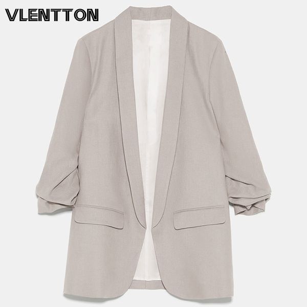 women's suits & blazers spring autumn women vintage linen suit jacket solid pockets casual loose cardigan coat female office, White;black
women's suits & blazers spring autumn women vintage linen suit jacket solid pockets casual loose cardigan coat female office, White;black