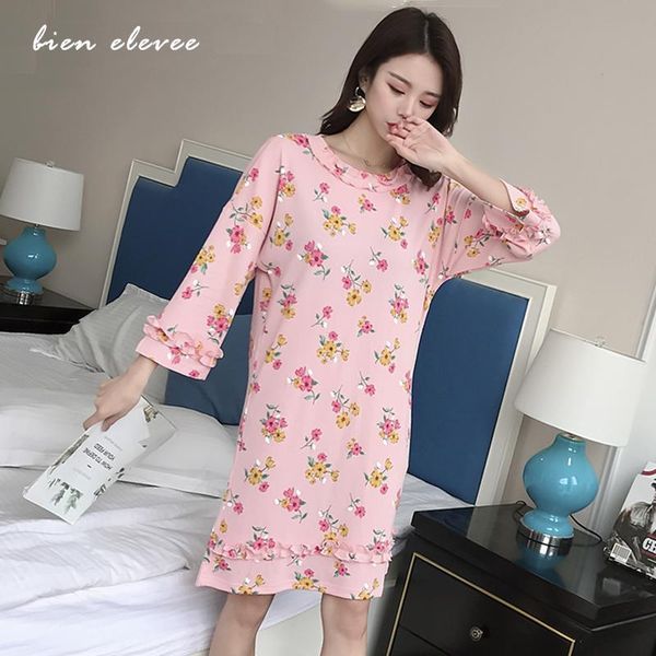 women's sleepwear nightgowns pyjama floral print spring summer cotton night dress princess style loose lounge wear fresh color female, Black;red
women's sleepwear nightgowns pyjama floral print spring summer cotton night dress princess style loose lounge wear fresh color female, Black;red