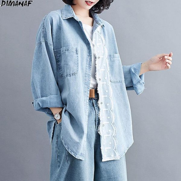 women's jackets dimanaf plus size women jacket denim coat lace button pockets cardigan female loose blouse patchwork 2021 autumn winter, Black;brown
women's jackets dimanaf plus size women jacket denim coat lace button pockets cardigan female loose blouse patchwork 2021 autumn winter, Black;brown