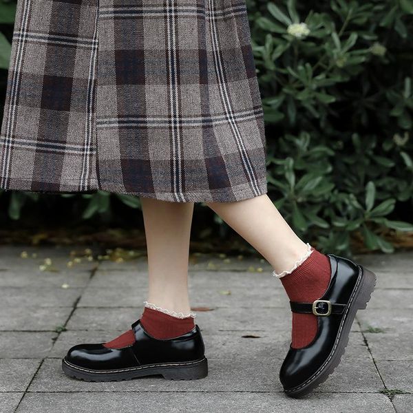 sandals small leather shoes women's lolita retro round head mary jane thick-soled japanese ladies, Black
sandals small leather shoes women's lolita retro round head mary jane thick-soled japanese ladies, Black