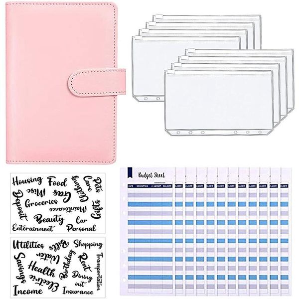 gift wrap a6 pu leather notebook binder budget, 6 ring cash budget envelopes system, 12 pieces expense sheets
gift wrap a6 pu leather notebook binder budget, 6 ring cash budget envelopes system, 12 pieces expense sheets