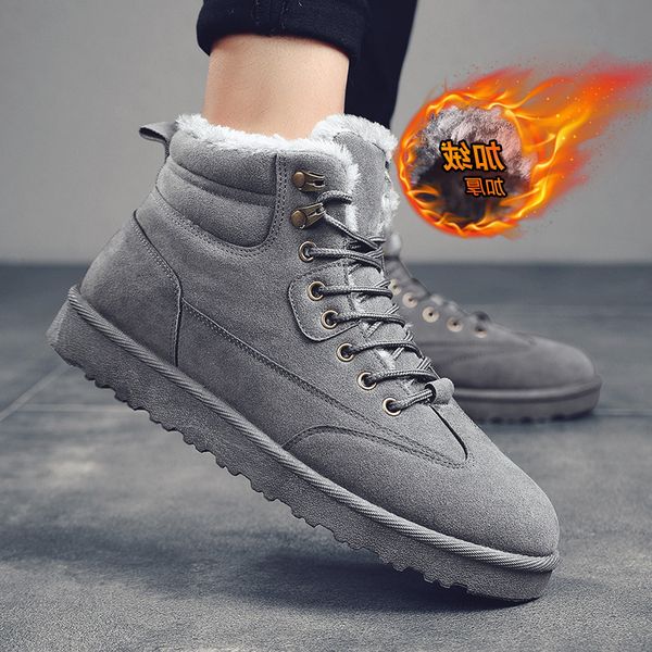 snow boots winter high cotton shoes warm and plush thickened northeast waterproof bread men's martin, Black
snow boots winter high cotton shoes warm and plush thickened northeast waterproof bread men's martin, Black