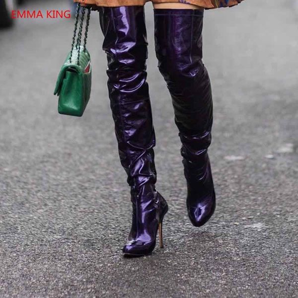 toe fashion pointed women over the knee boots luxury patent leather high heels thigh boot woman autumn winter shoes booties, Black
toe fashion pointed women over the knee boots luxury patent leather high heels thigh boot woman autumn winter shoes booties, Black