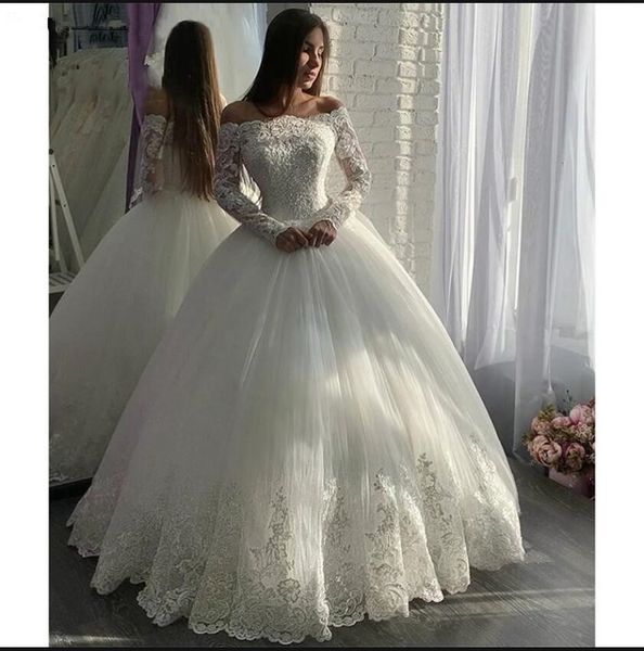 2021 robe de mariage white tulle ball gown wedding dresses long sleeve lace appliques beaded princess bridal gowns floor length corset real
2021 robe de mariage white tulle ball gown wedding dresses long sleeve lace appliques beaded princess bridal gowns floor length corset real