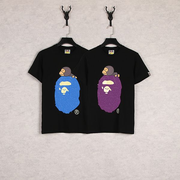 t shirt chaopai ape head small monkey fine flashing film offset short sleeve men's leisure, White
t shirt chaopai ape head small monkey fine flashing film offset short sleeve men's leisure, White