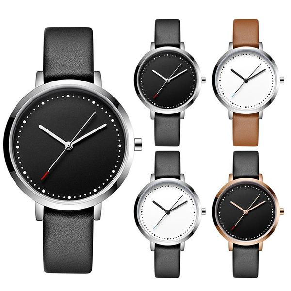 wristwatches casual quartz watch with leather band round dial women men business a66, Slivery;brown
wristwatches casual quartz watch with leather band round dial women men business a66, Slivery;brown